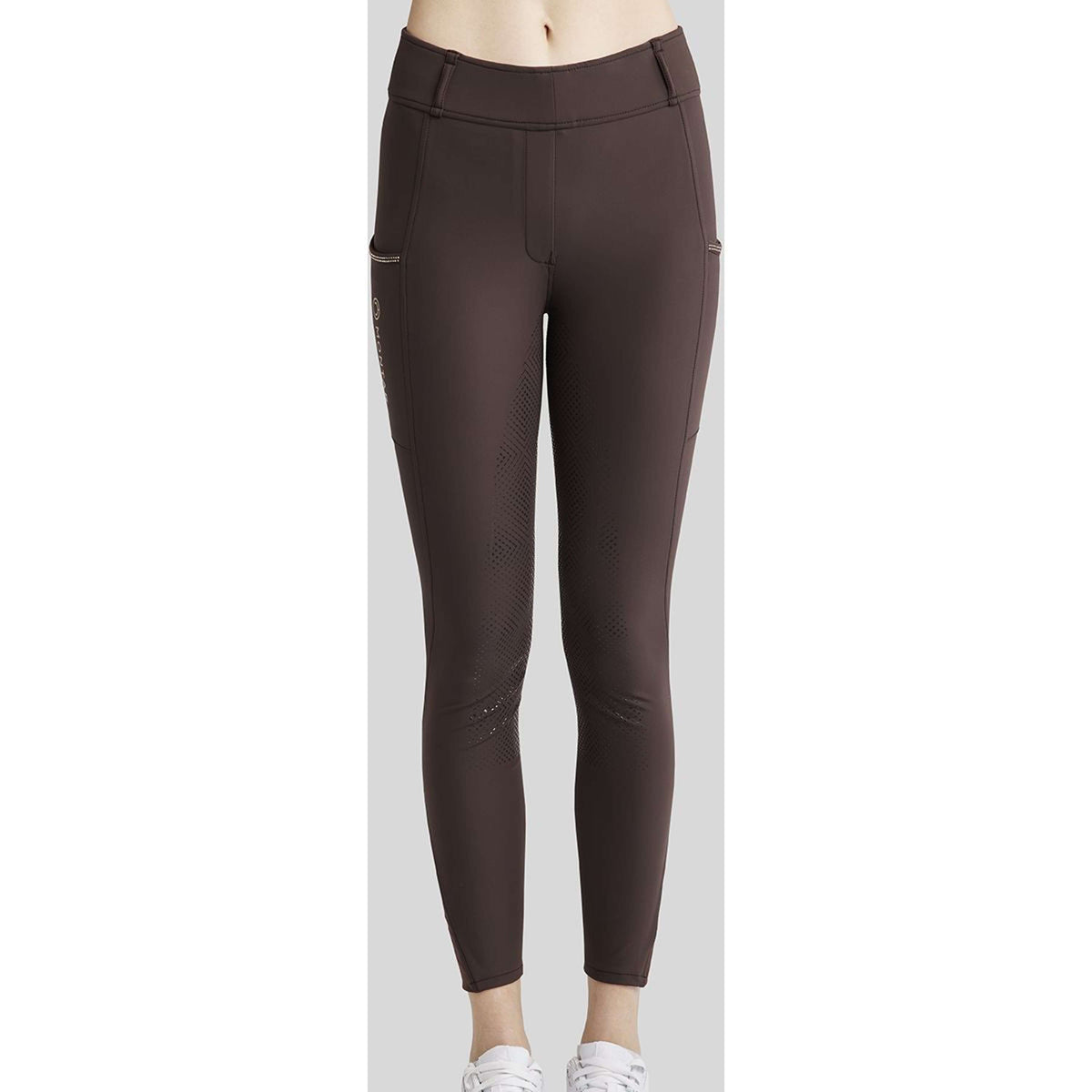 Montar Reitleggings Mirella Rosegold Crystals Full Grip Braun