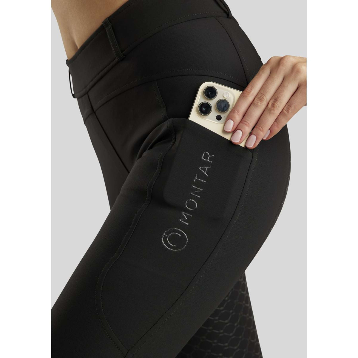 Montar Reitleggings MoAvina Full Grip Schwarz