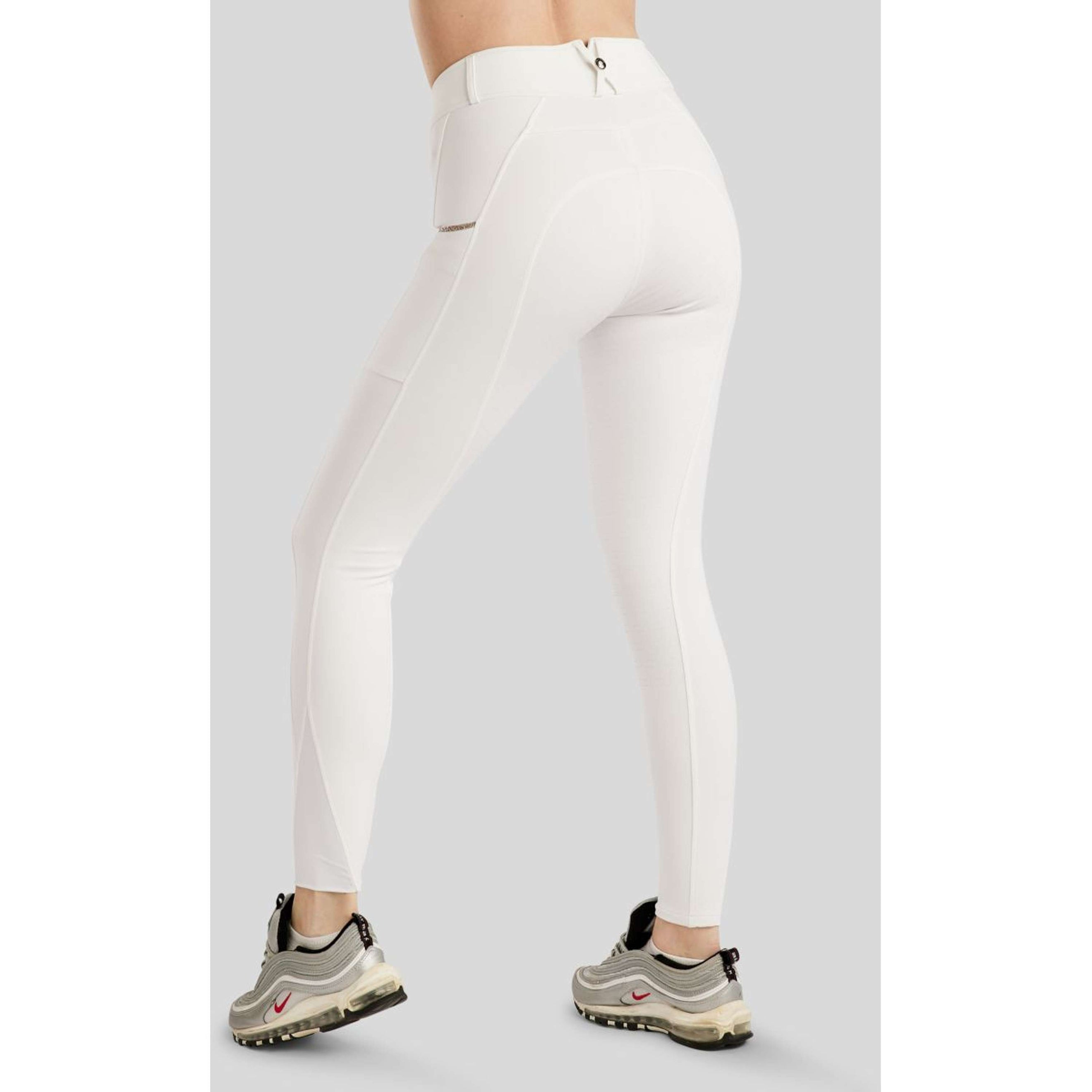 Montar Reithose MoLila Champagne Crystals Full Grip Weiß