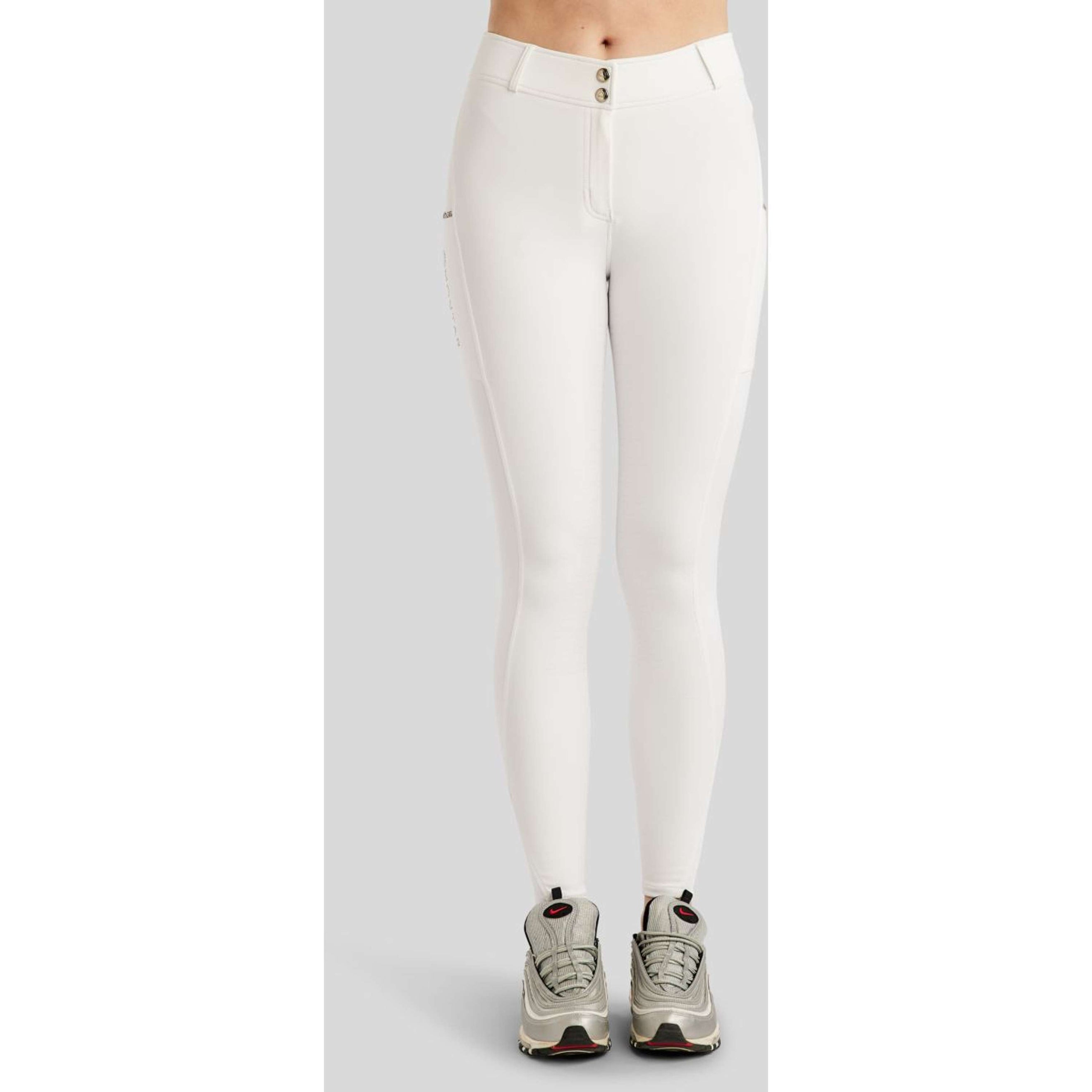Montar Reithose MoLila Champagne Crystals Full Grip Weiß