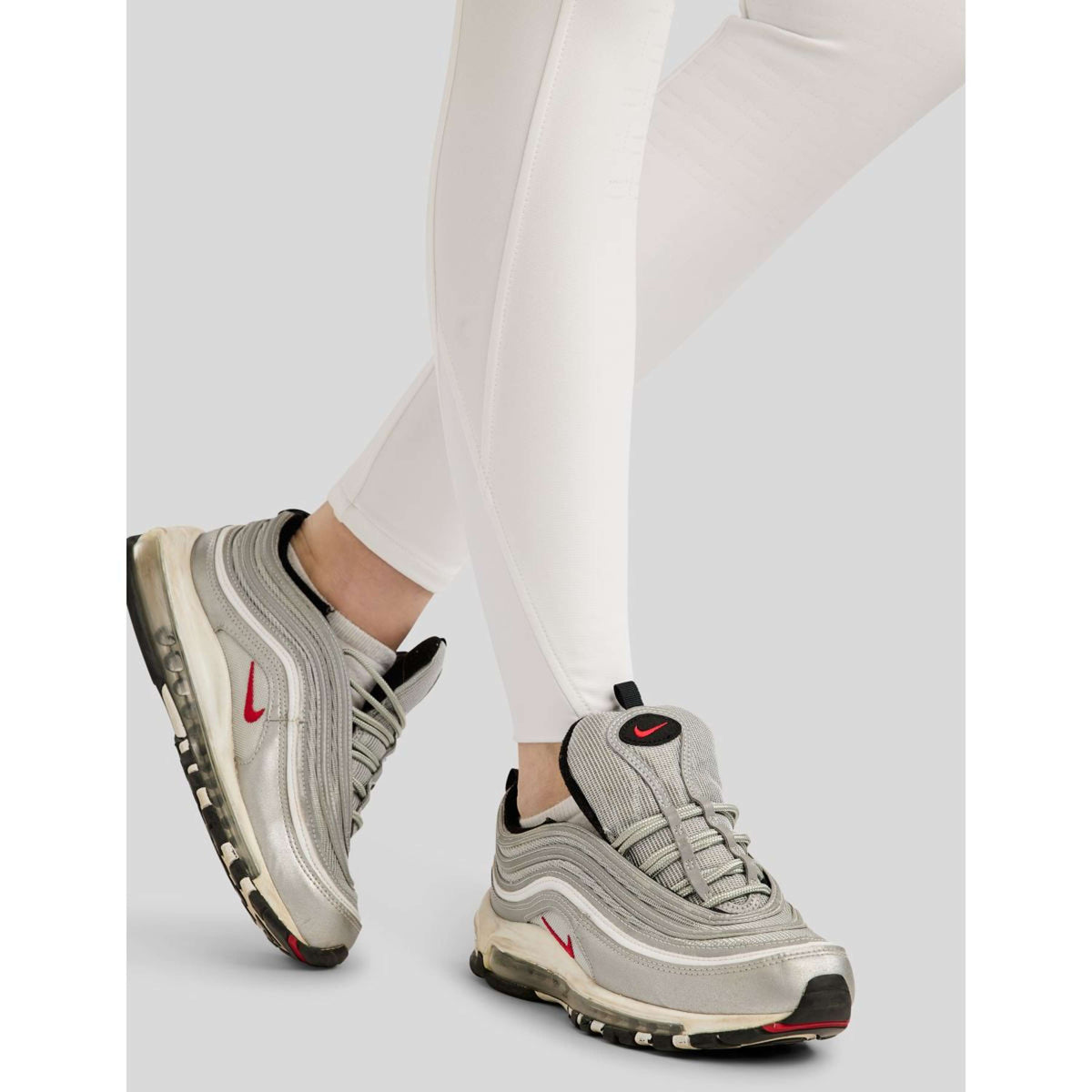 Montar Reithose MoLila Champagne Crystals Full Grip Weiß