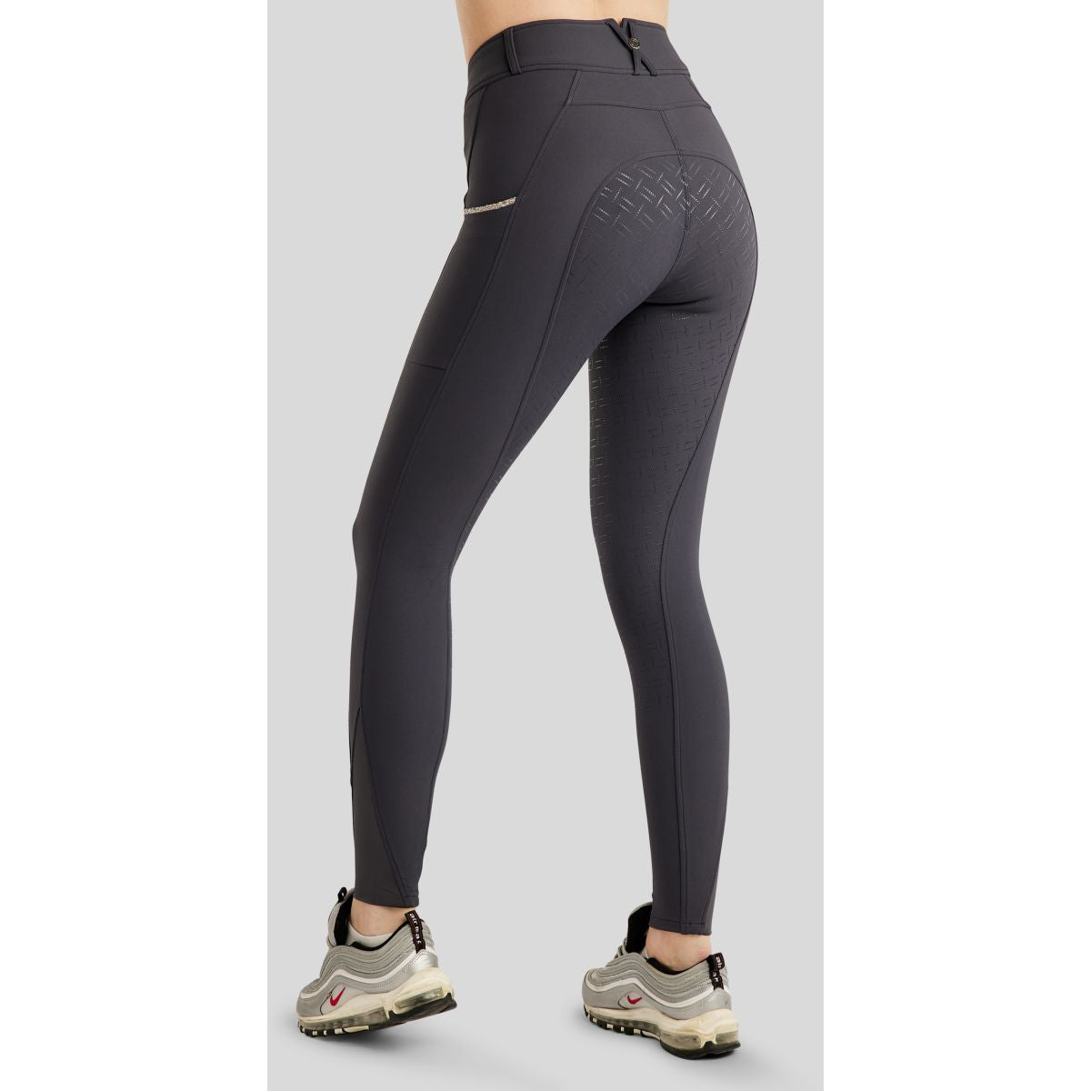 Montar Reithose MoLila Champagne Crystals Full Grip Slate Grey