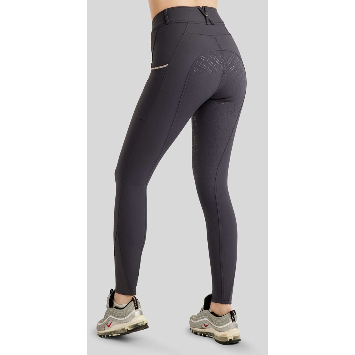 Montar Reithose MoLila Champagne Crystals Full Grip Slate Grey