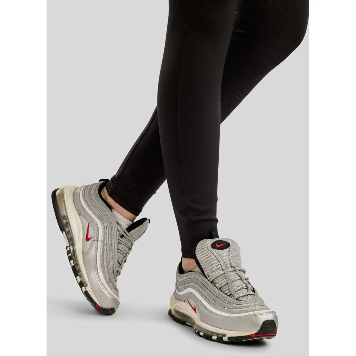 Montar Reitleggings MoPearl Pintuck Full Grip Schwarz