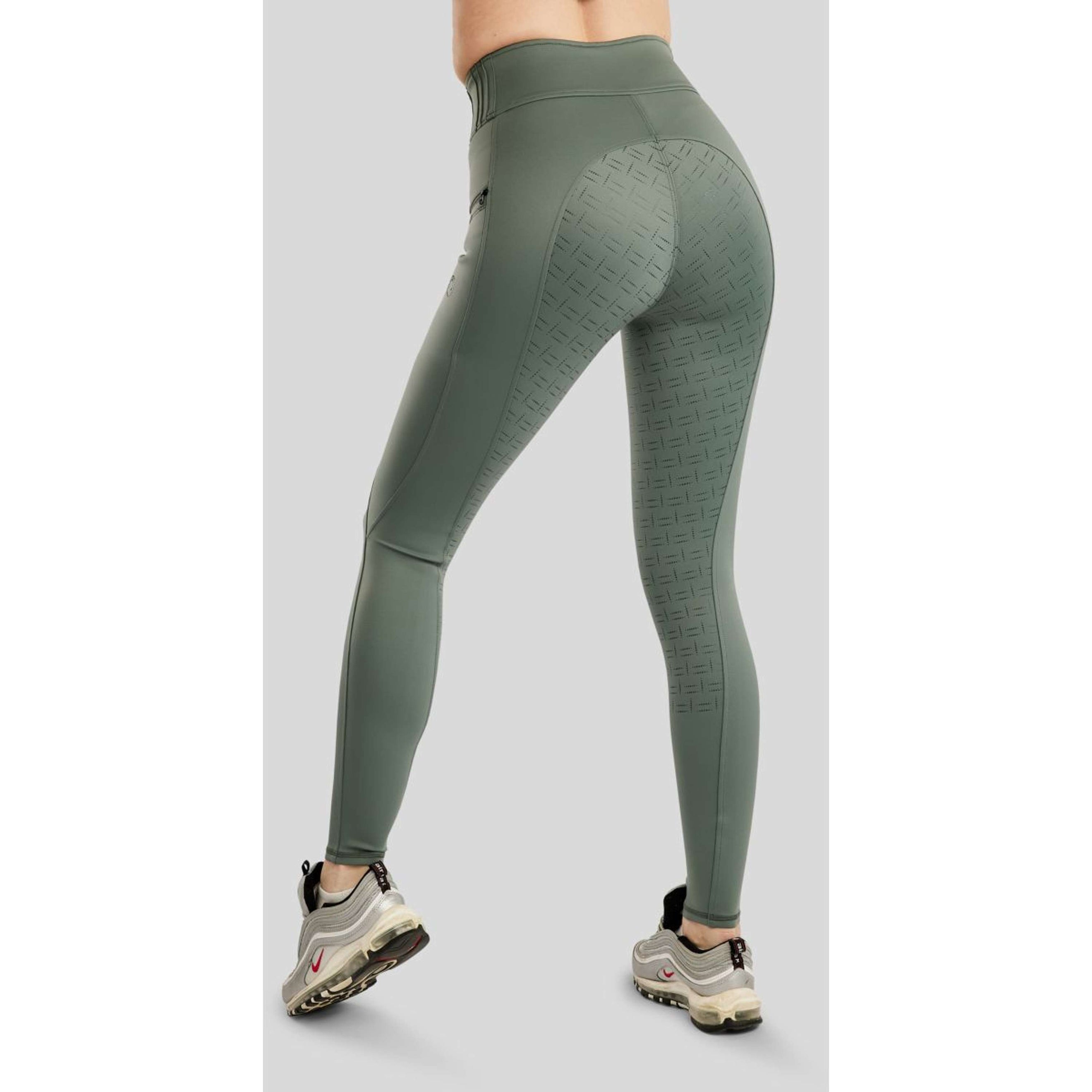 Montar Reitleggings MoPearl Pintuck Full Grip Jade