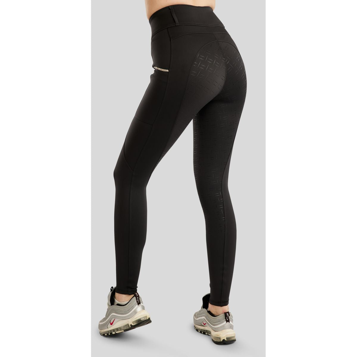 Montar Reitleggings MoLila Champagne Crystals Full Grip Schwarz