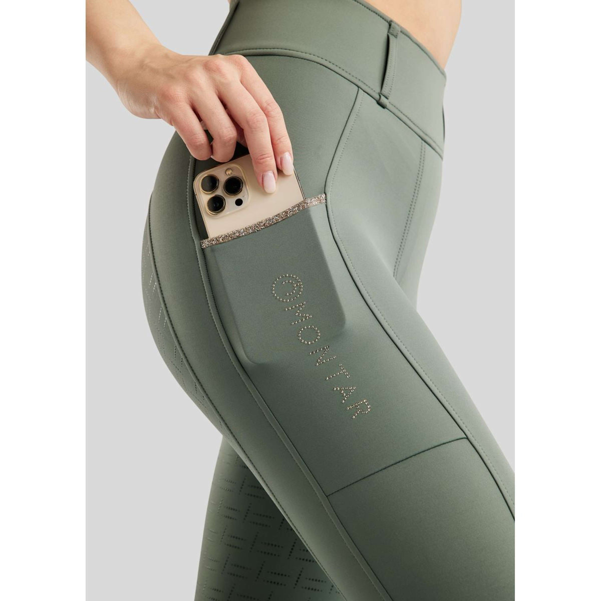 Montar Reitleggings MoLila Champagne Crystals Full Grip Jade