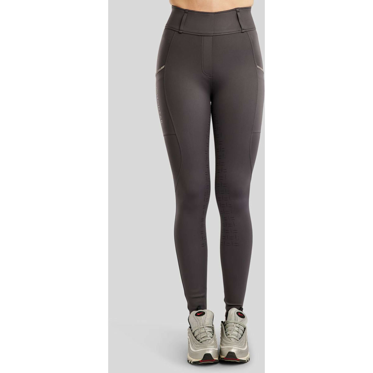 Montar Reitleggings MoLila Champagne Crystals Full Grip Slate Grey