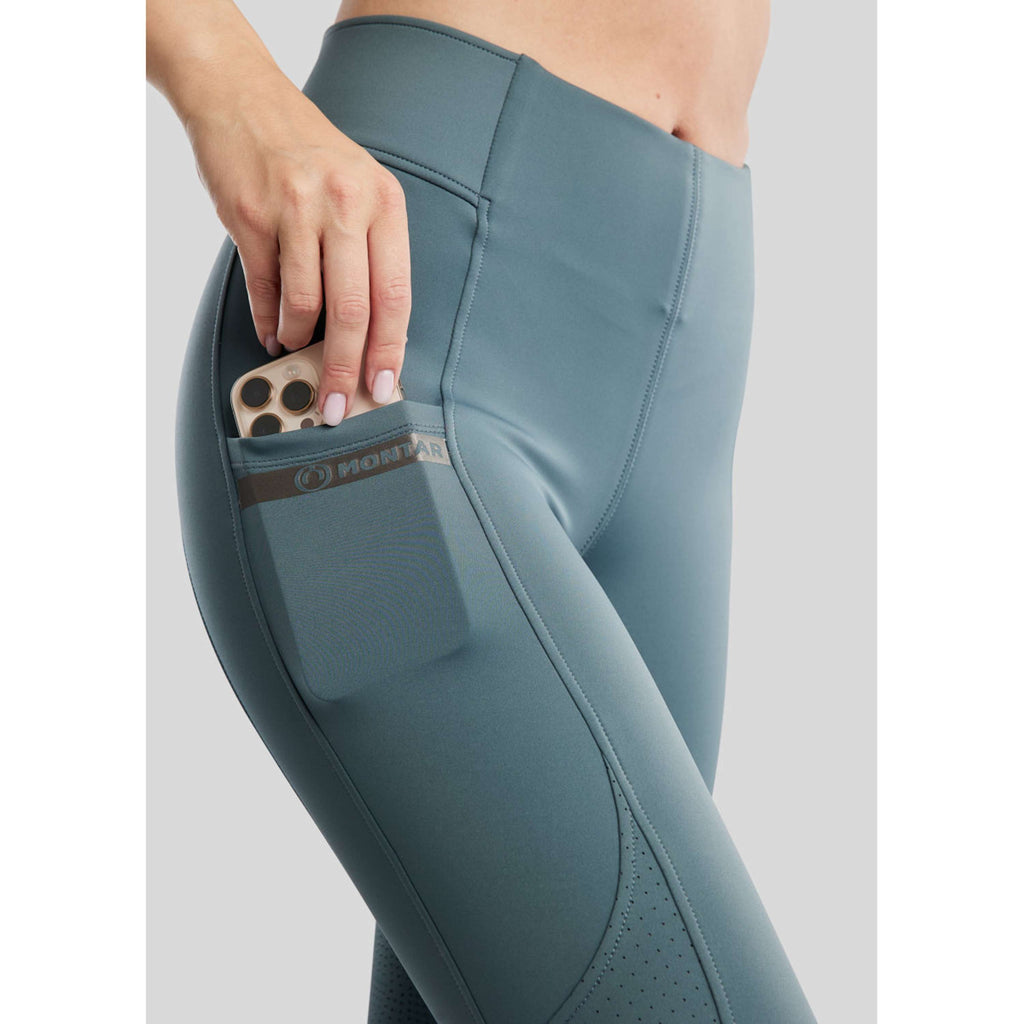 Montar Reitleggings MoTilley Full Grip Dark Slate