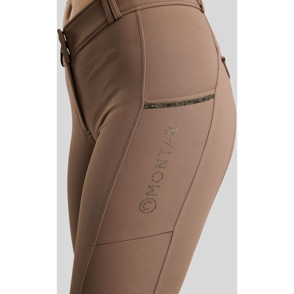 Montar Reithose MoVeronica Golden Quartz Full Grip Nougat Brown