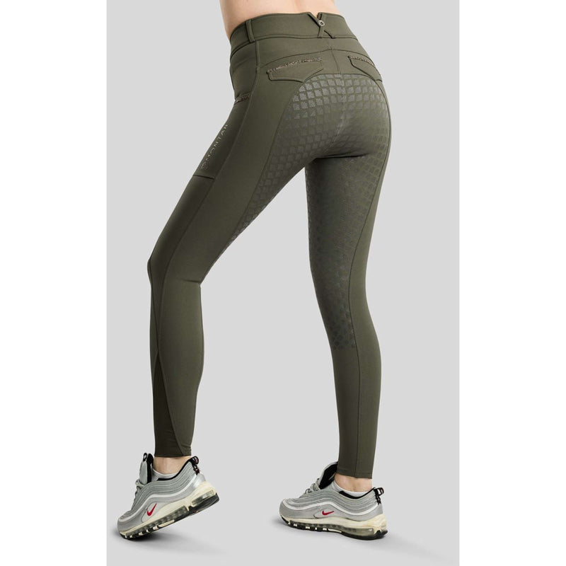 Montar Reithose MoVeronica Golden Quartz Full Grip Forest Green