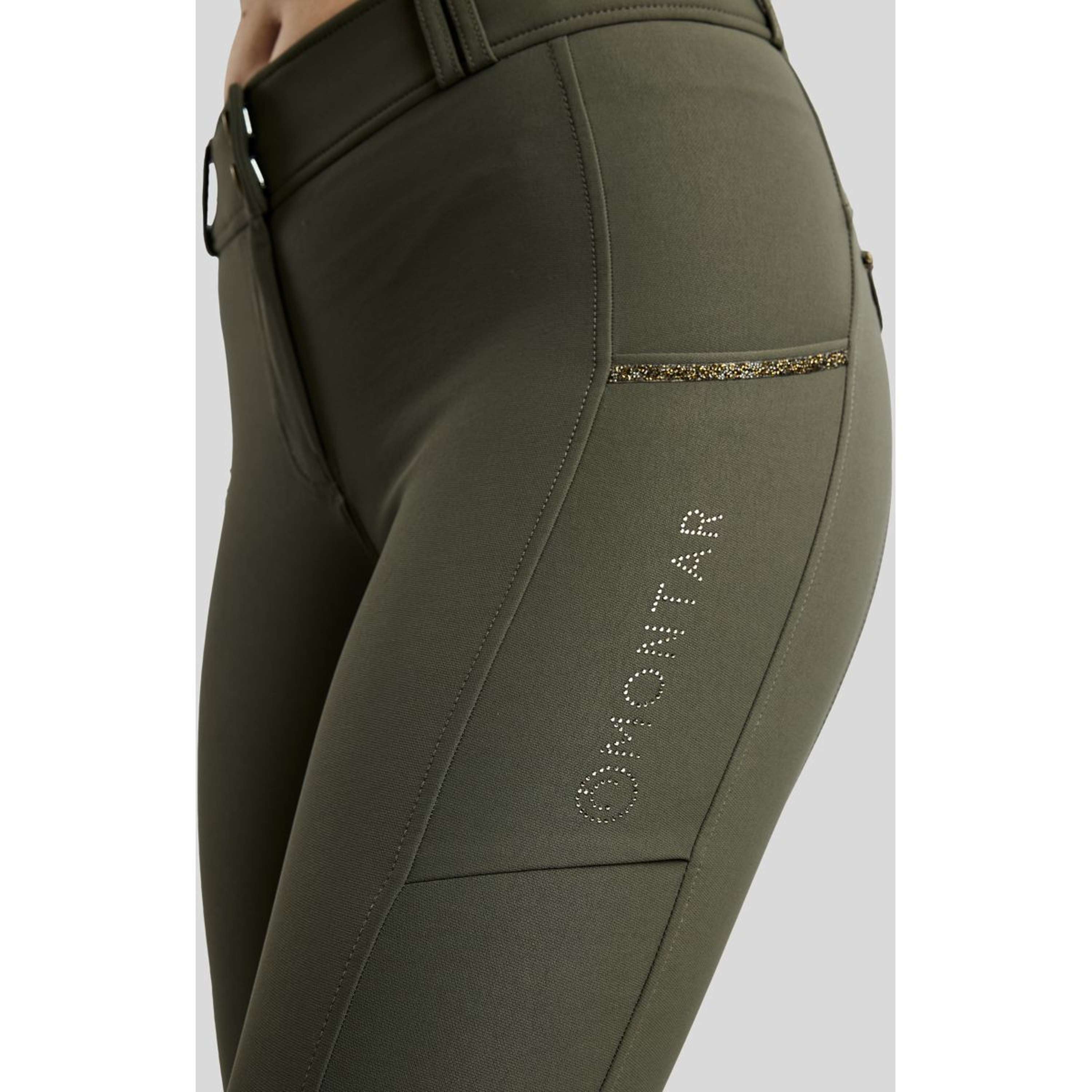 Montar Reithose MoVeronica Golden Quartz Full Grip Forest Green