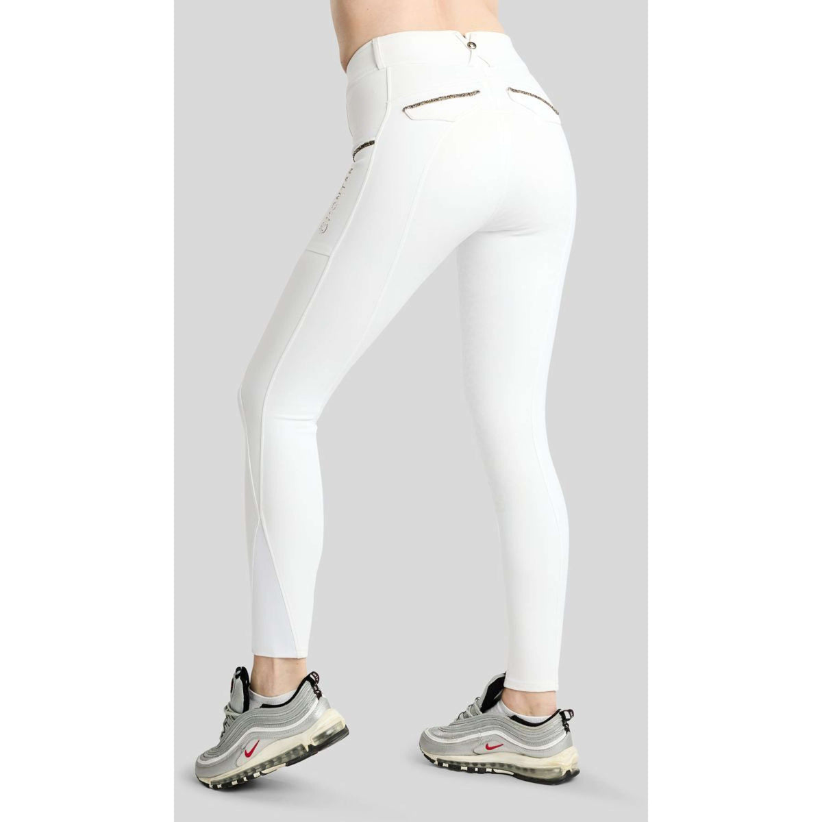 Montar Reithose MoVeronica Golden Quartz Full Grip Weiß