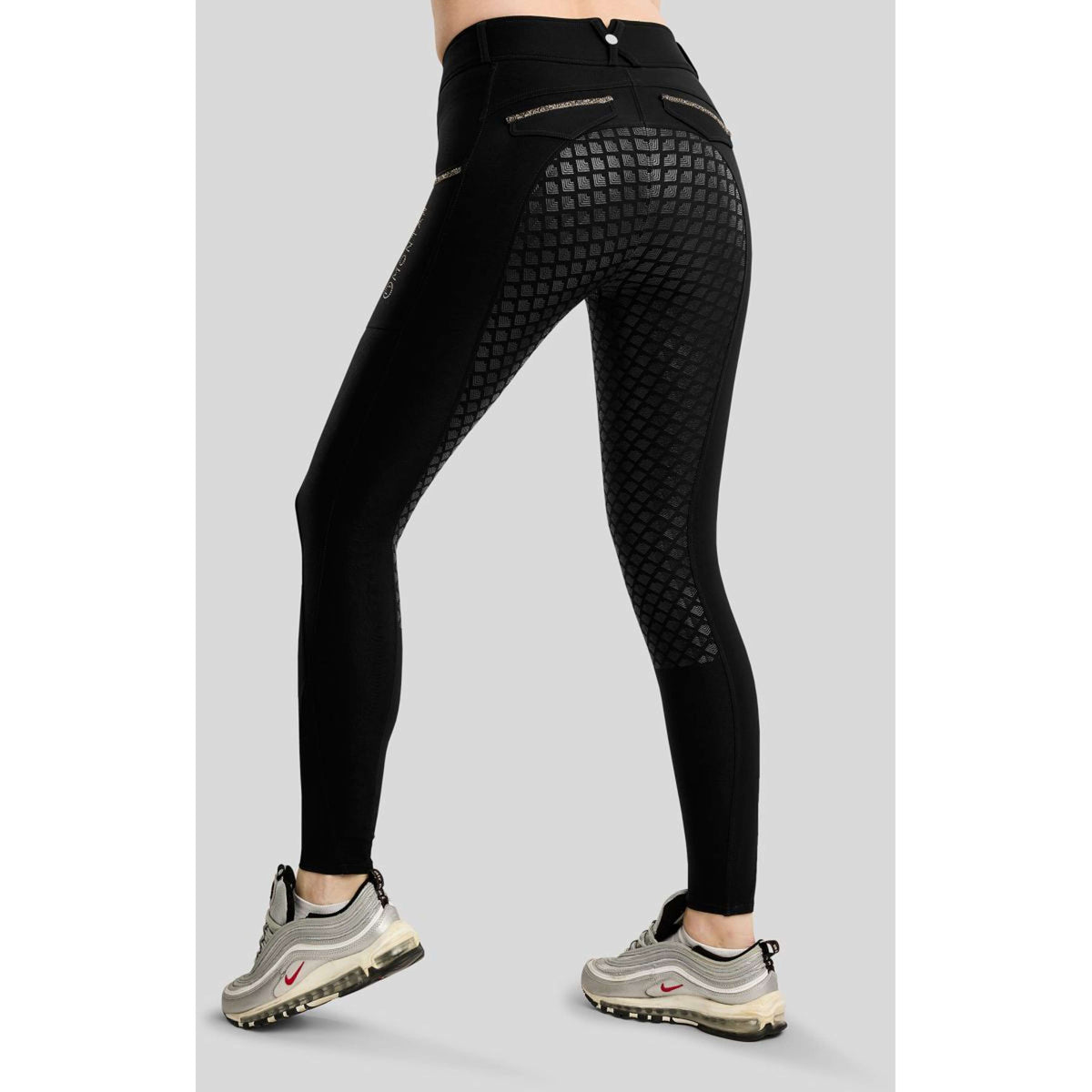 Montar Reithose MoVeronica Golden Quartz Full Grip Schwarz