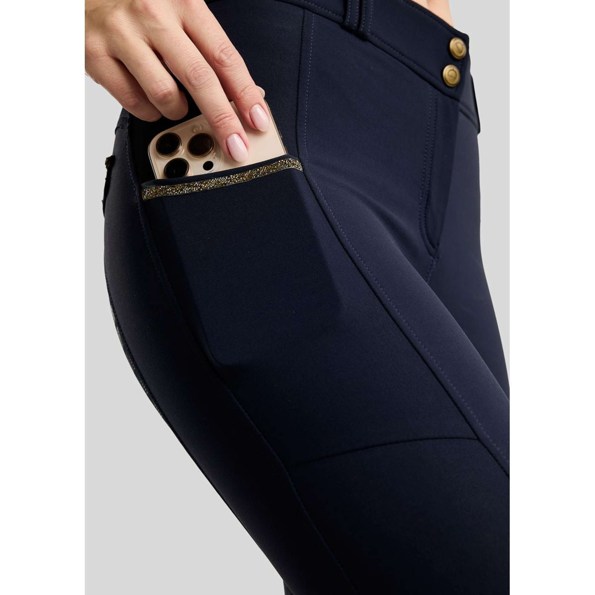 Montar Reithose MoVeronica Golden Quartz Full Grip Navy