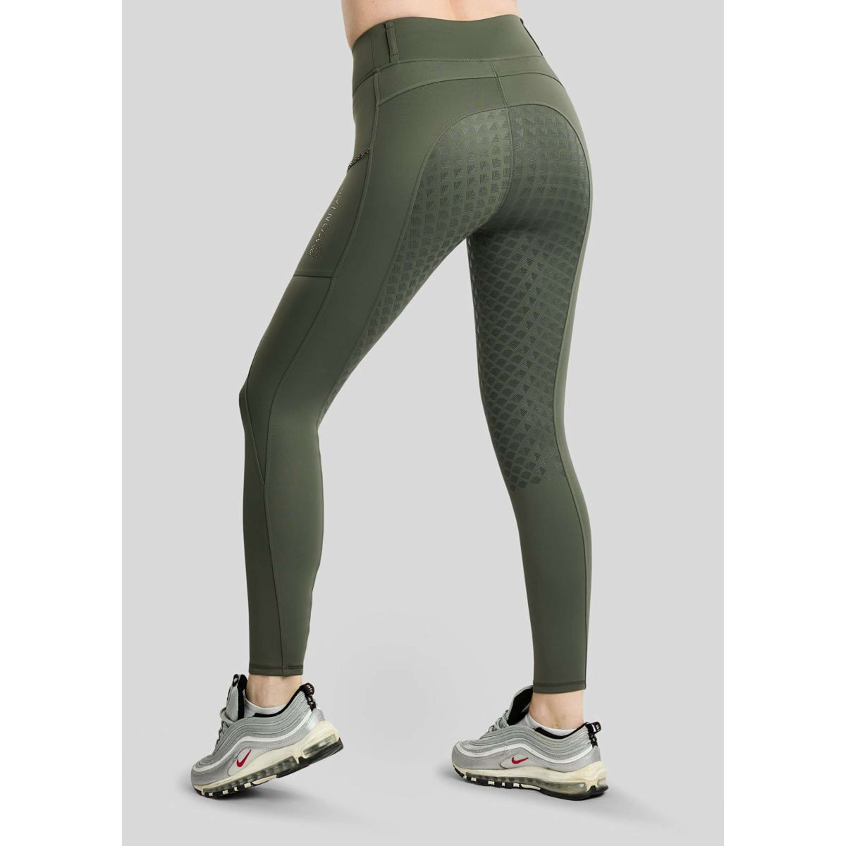 Montar Thermo-Reitleggings MoVeronica Golden Quartz Full Grip Forest Green