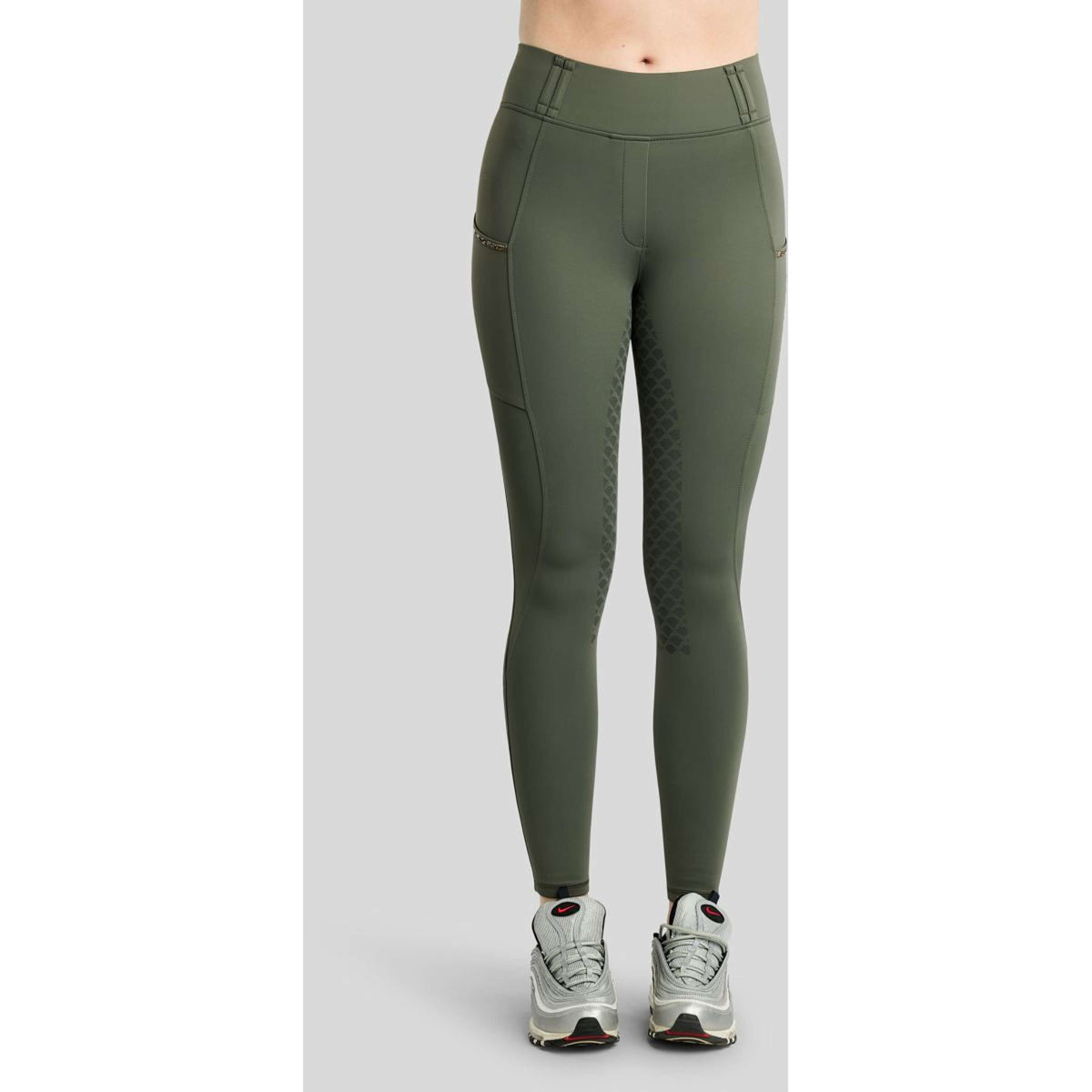 Montar Thermo-Reitleggings MoVeronica Golden Quartz Full Grip Forest Green