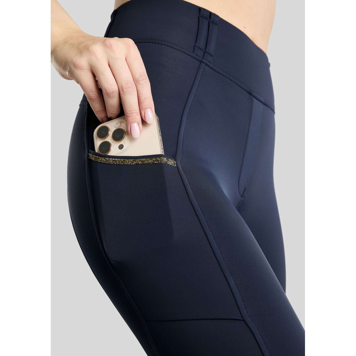 Montar Thermo-Reitleggings MoVeronica Golden Quartz Full Grip Navy