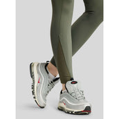 Montar Reitleggings MoWilma Hybrid Pintucks Golden Quartz Crystals Full Grip Forest Green