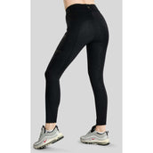 Montar Reitleggings MoWilma Hybrid Pintucks Golden Quartz Crystals Full Grip Schwarz