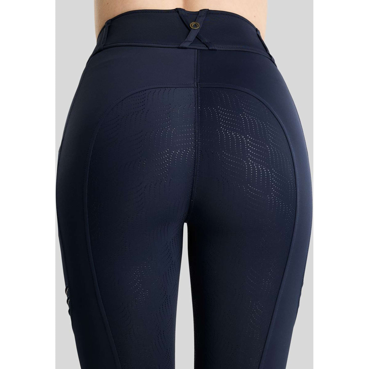 Montar Reitleggings MoWilma Hybrid Pintucks Golden Quartz Crystals Full Grip Navy