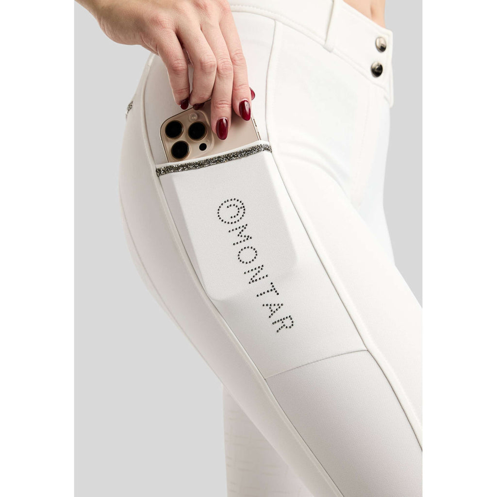 Montar Reithose MoMaisy Full Grip Weiß