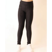 Montar Reitleggings Crystal Tone in Tone Kinder Schwarz