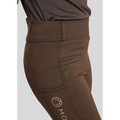 Montar Reitleggings Rosegold Logo Junior Full Grip Braun