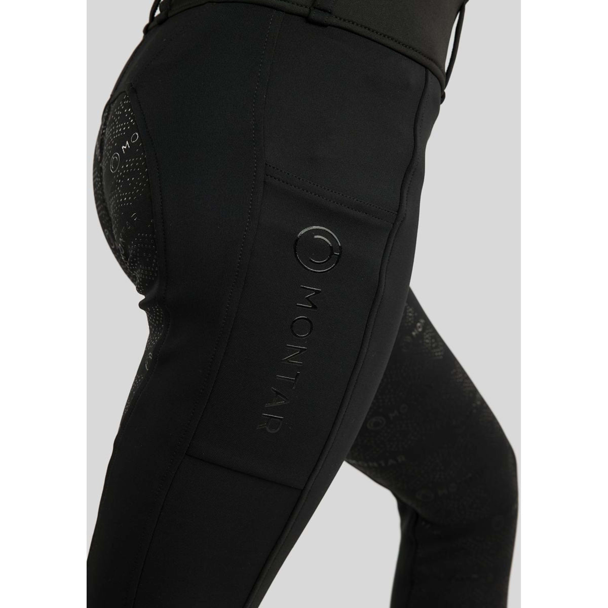 Montar Reitleggings MoErina Junior Full Grip Schwarz