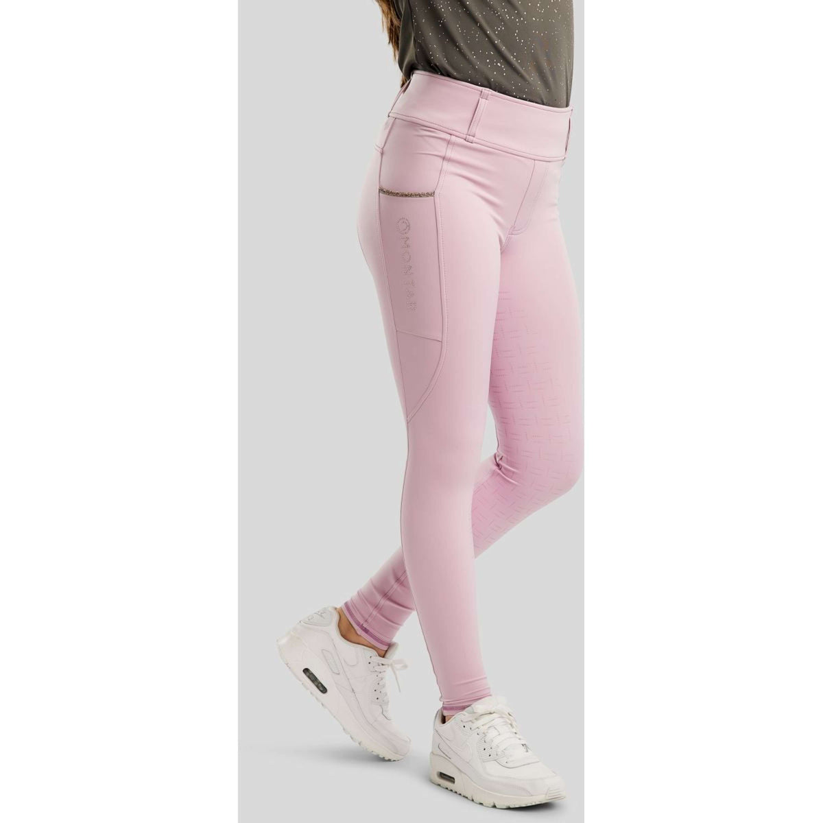Montar Reitleggings MoLila Champagne Crystals Junior Candy Pink