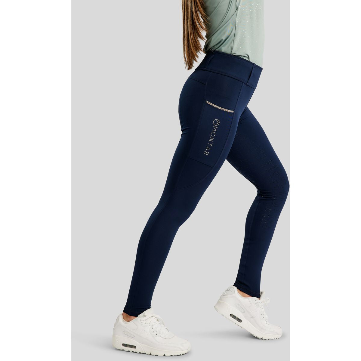 Montar Reitleggings MoLila Champagne Crystals Junior Navy