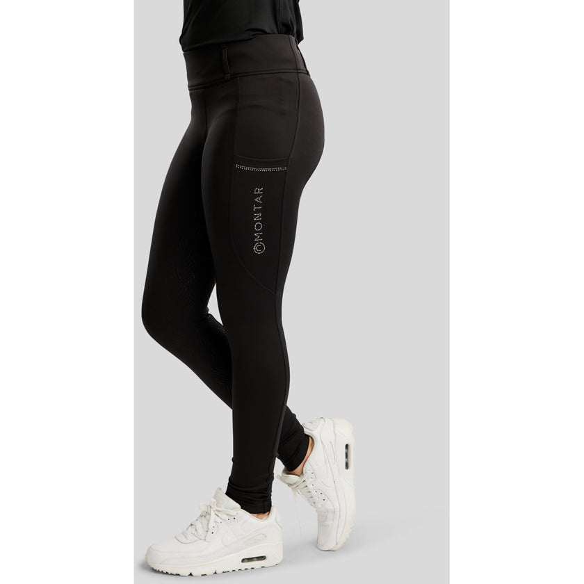 Montar Reitleggings MOEverlisa Kids Full Grip Schwarz