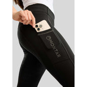 Montar Reitleggings MoEverline Hybrid Golden Quartz Crystals Kids Full Grip Schwarz