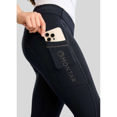 Montar Reitleggings MoEverline Hybrid Golden Quartz Crystals Kids Full Grip Navy