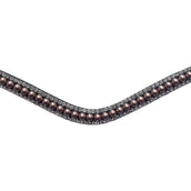 Montar Stirnriemen Rosegold Pearls Schwarz