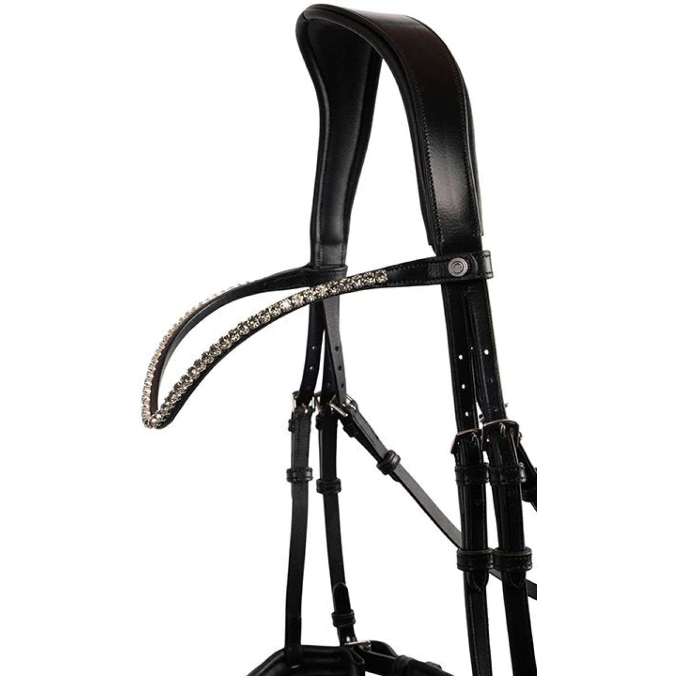 Montar Stirnriemen Fair Crystal Curved Grau/Schwarz Montar Stirnriemen Fair Crystal Curved Grau/Schwarz