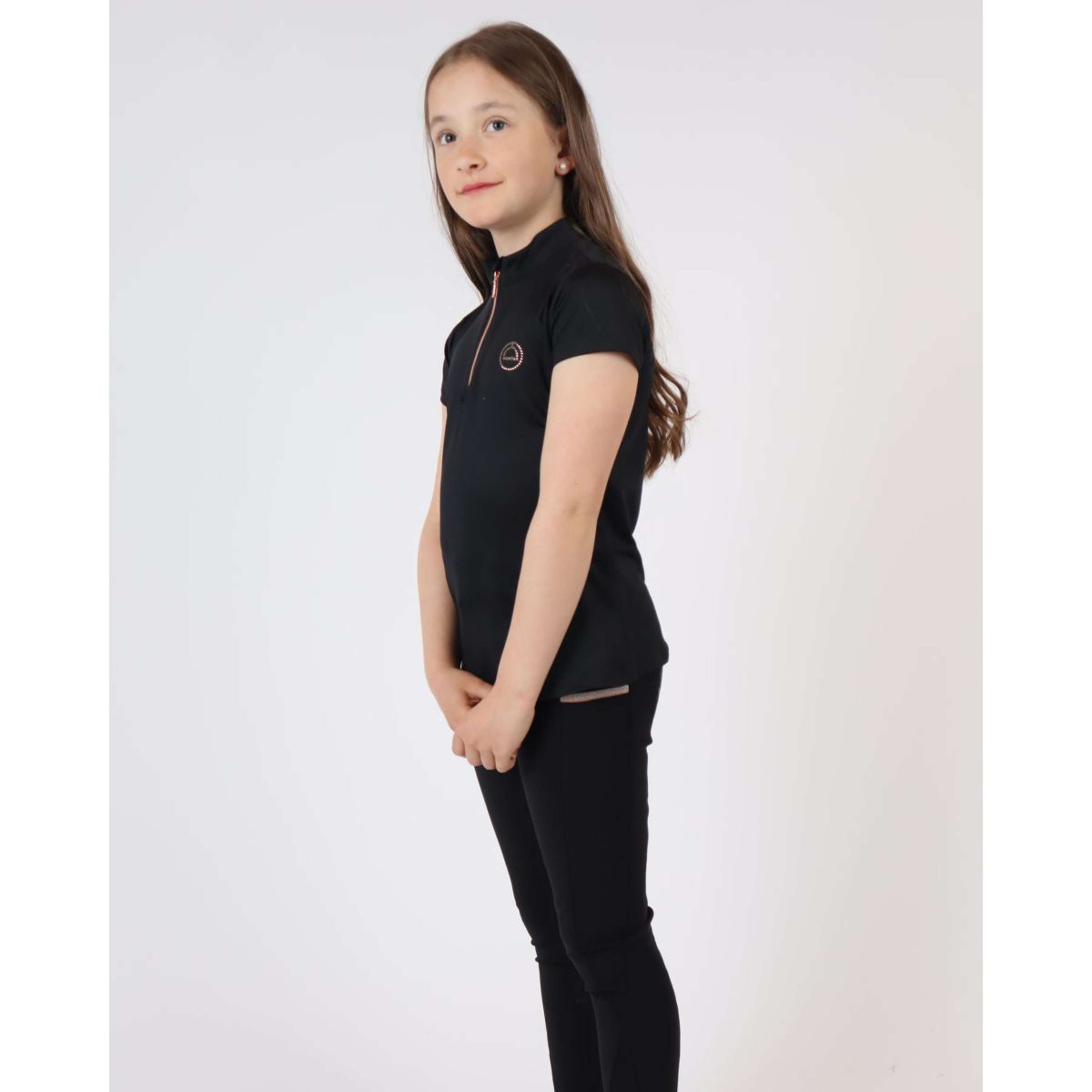 Montar Poloshirt Everly Rosegold Junior Schwarz