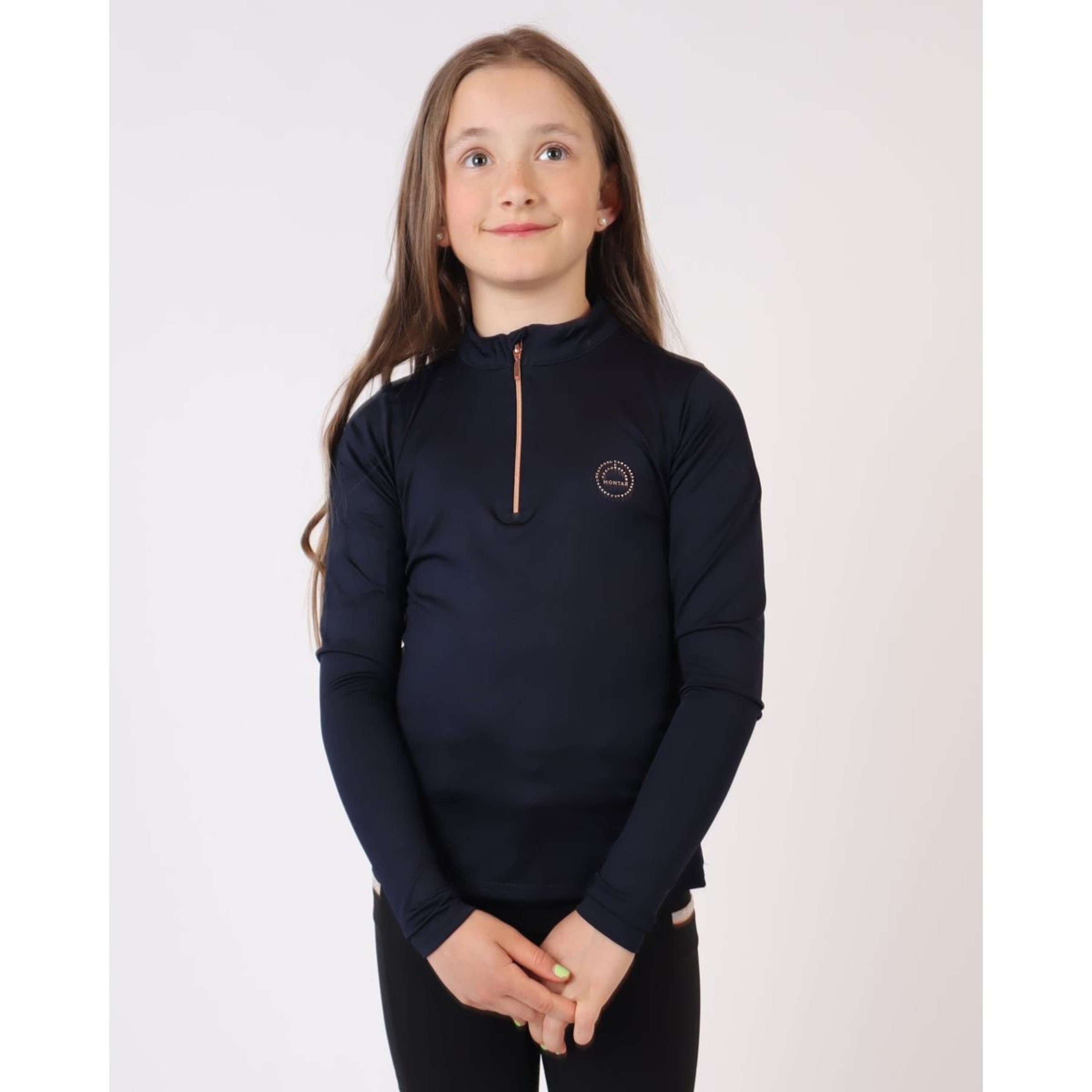 Montar Shirt Everly Rosegold Junior Lange Ärmel Navy
