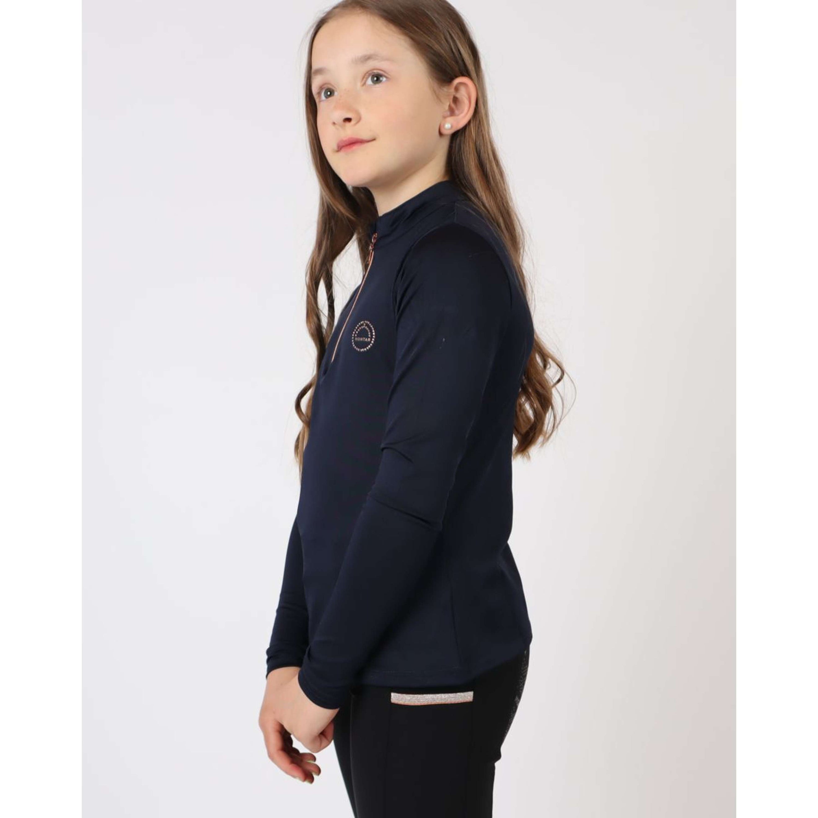 Montar Shirt Everly Rosegold Junior Lange Ärmel Navy