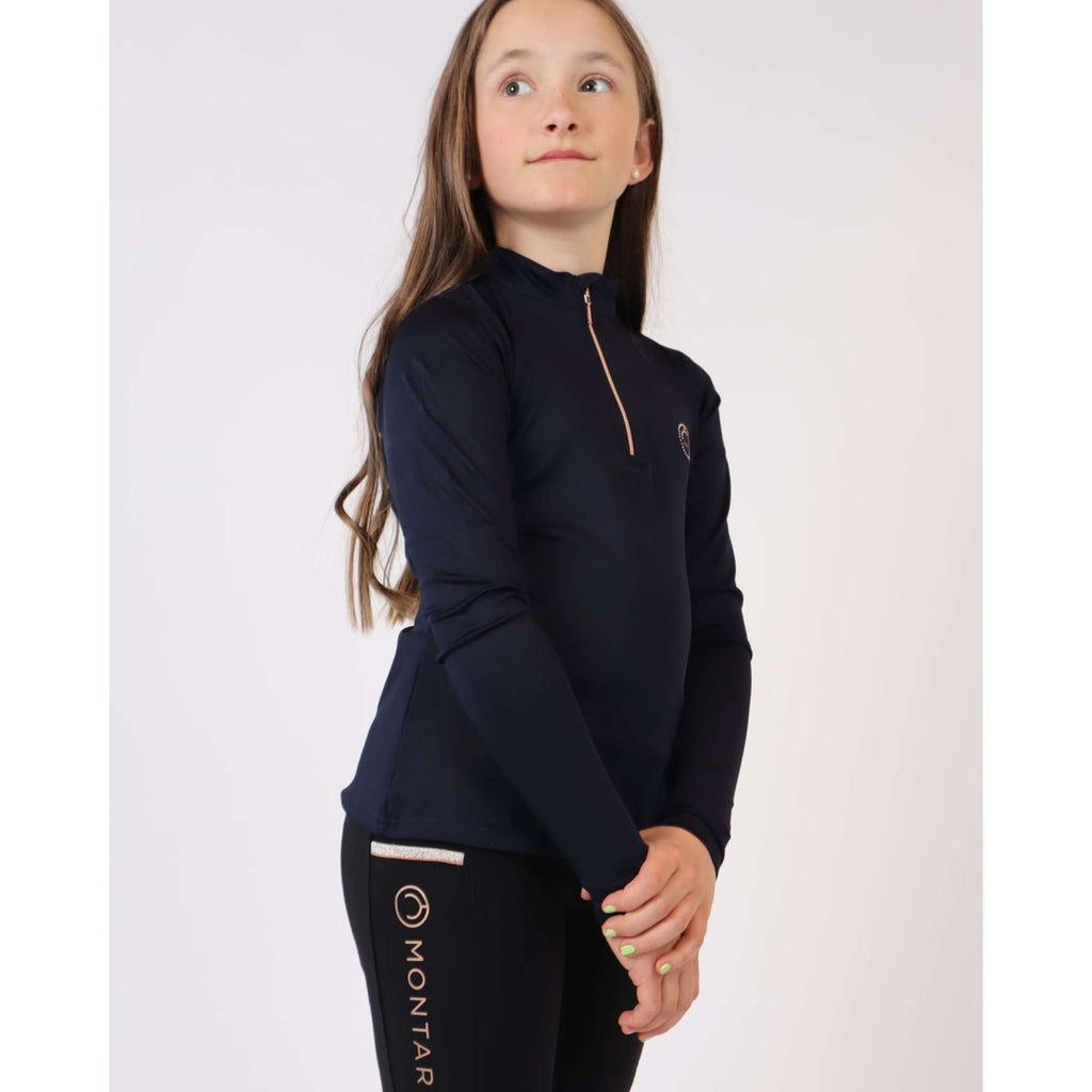 Montar Shirt Everly Rosegold Junior Lange Ärmel Navy