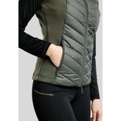 Montar Weste MoEverline Hybrid Detachable Hood Golden Quartz Crystals Forest Green