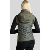 Montar Weste MoEverline Hybrid Detachable Hood Golden Quartz Crystals Forest Green