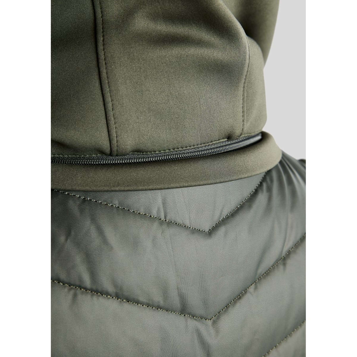 Montar Weste MoEverline Hybrid Detachable Hood Golden Quartz Crystals Forest Green