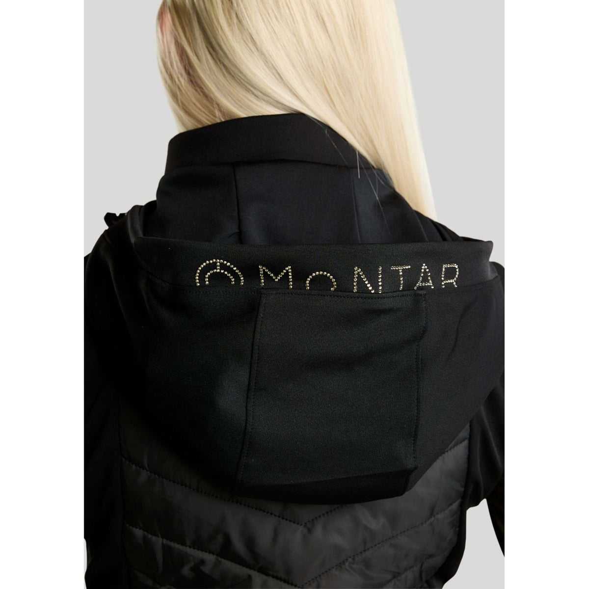 Montar Weste MoEverline Hybrid Detachable Hood Golden Quartz Crystals Schwarz