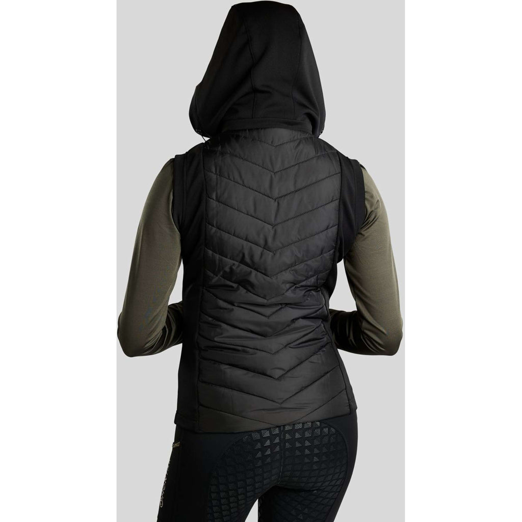 Montar Weste MoEverline Hybrid Detachable Hood Golden Quartz Crystals Schwarz
