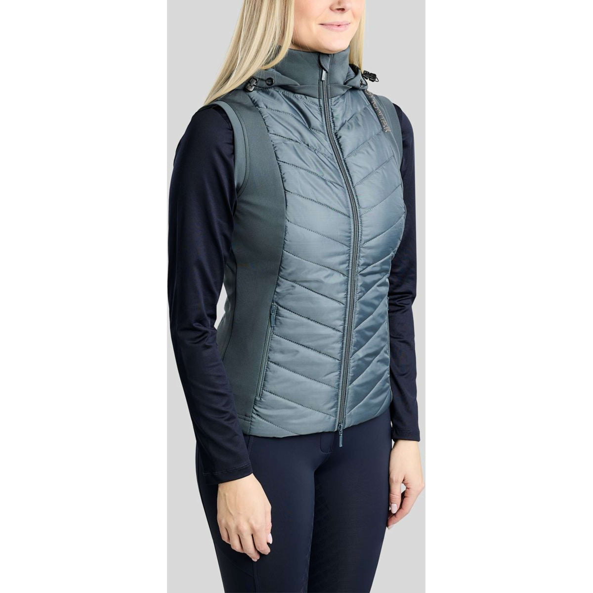 Montar Weste MoEverline Hybrid Detachable Hood Golden Quartz Crystals Dark Slate