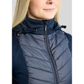 Montar Weste MoEverline Hybrid Detachable Hood Golden Quartz Crystals Navy