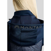 Montar Weste MoEverline Hybrid Detachable Hood Golden Quartz Crystals Navy