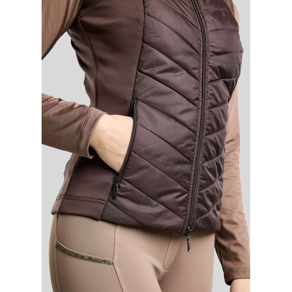 Montar Weste MoEverline Hybrid Detachable Hood Golden Quartz Crystals Black Peony