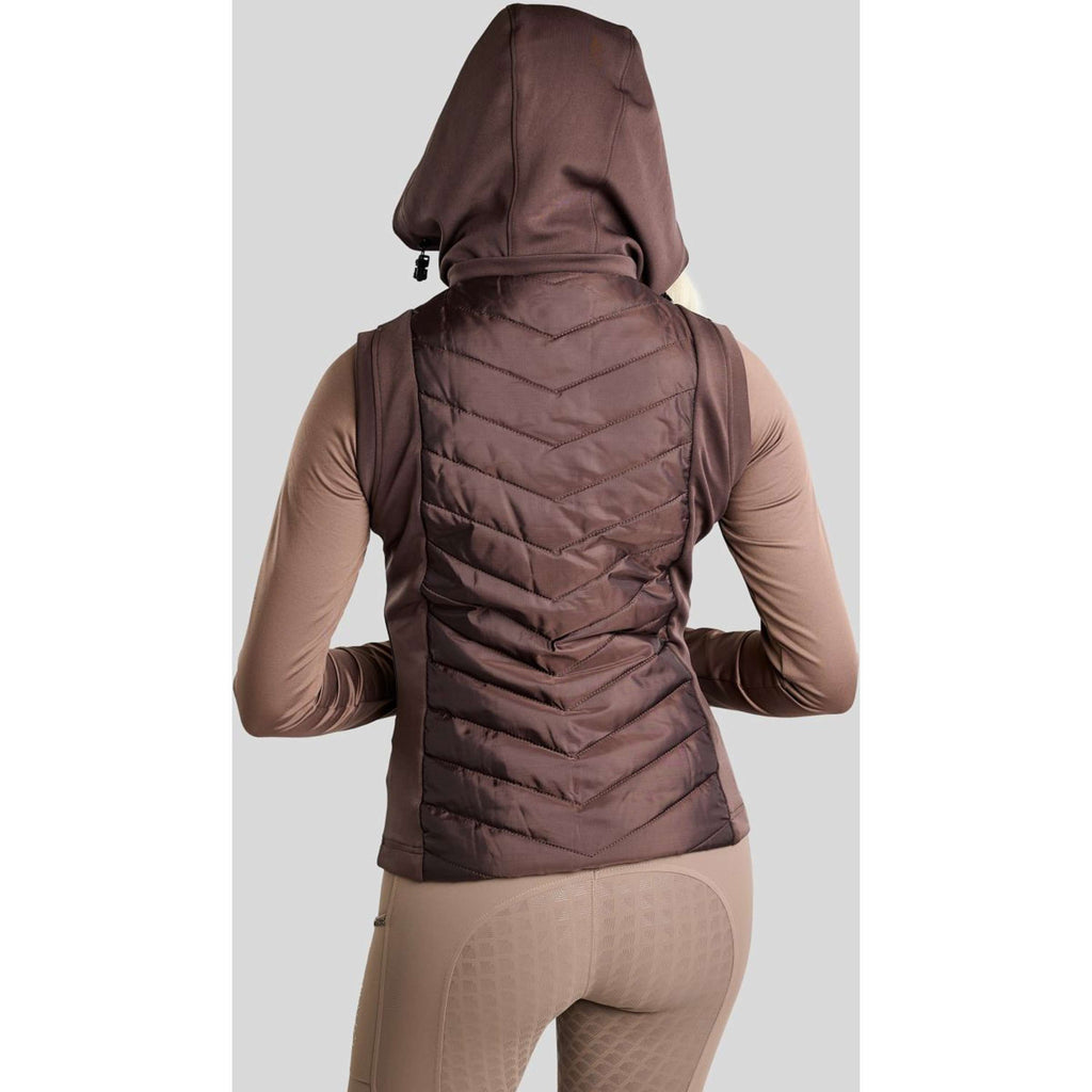 Montar Weste MoEverline Hybrid Detachable Hood Golden Quartz Crystals Black Peony